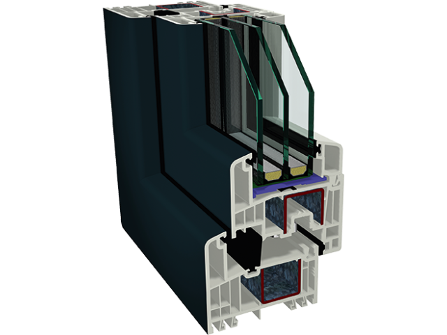 stylish white entrance door with glass pane on one side